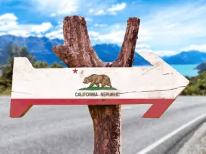 California State Wooden Sign 1