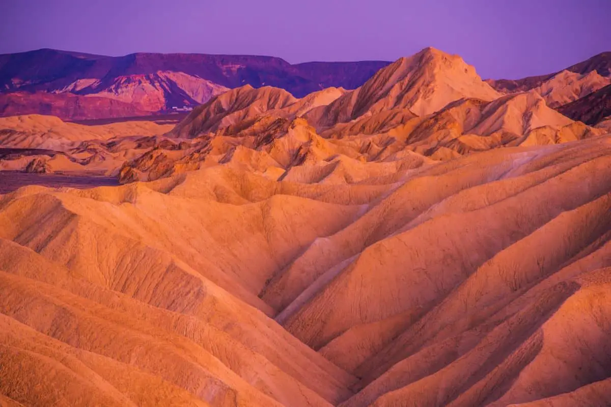 Death Valley Badlands Formation At Dusk. Death Valley National Park California Usa. - California View