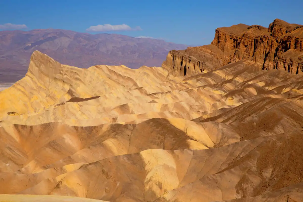 Death Valley National Park California Zabriskie point eroded mudstones. - California Places, Travel, and News.