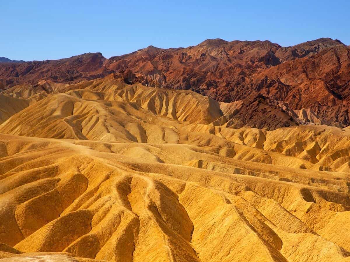 Death Valley National Park California Zabriskie point eroded mudstones. 2 - California Places, Travel, and News.