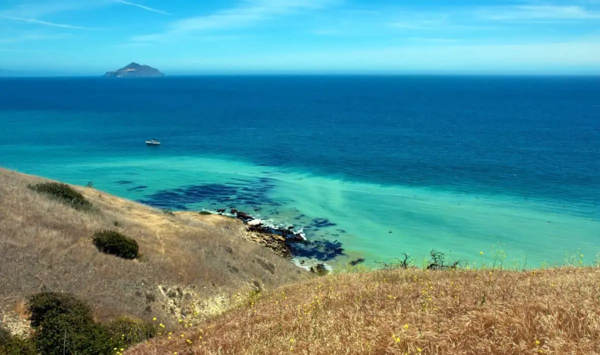 Green Coastline Of Santa Cruz Island Channel Islands National Park California. - California View