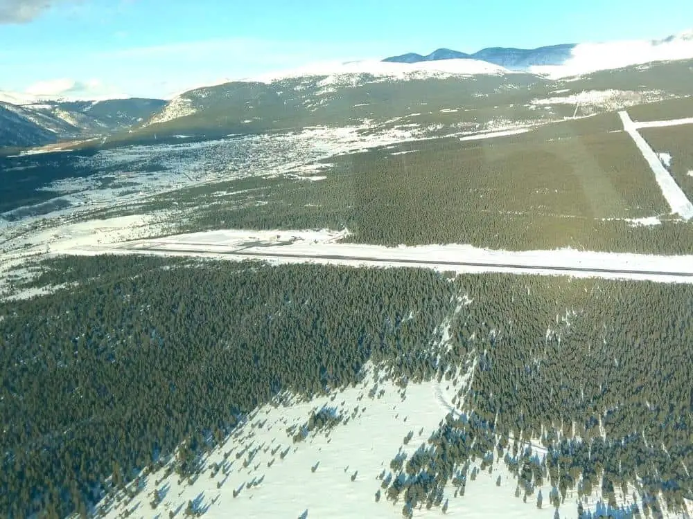 Lake County airport from an airplane