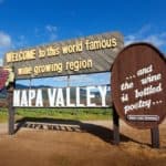 Napa Valley Wooden entrance sign