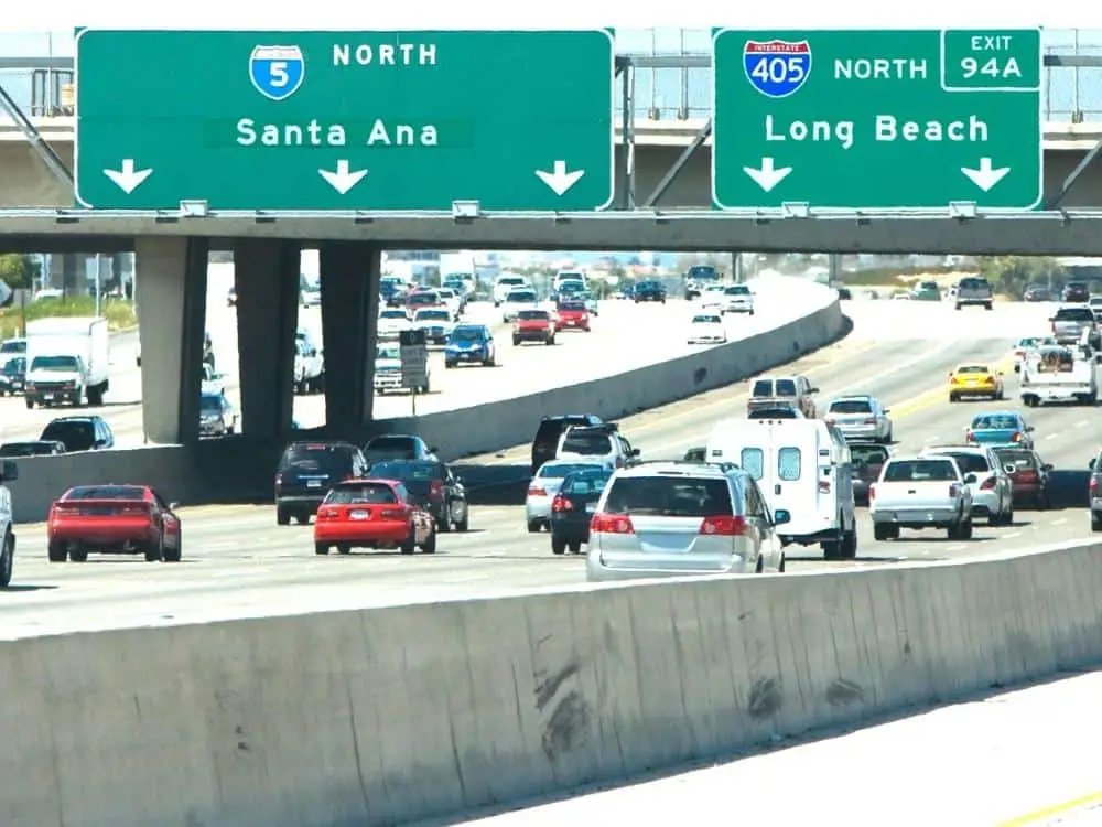 California Highway To Santa Ana And Long Beach - California View