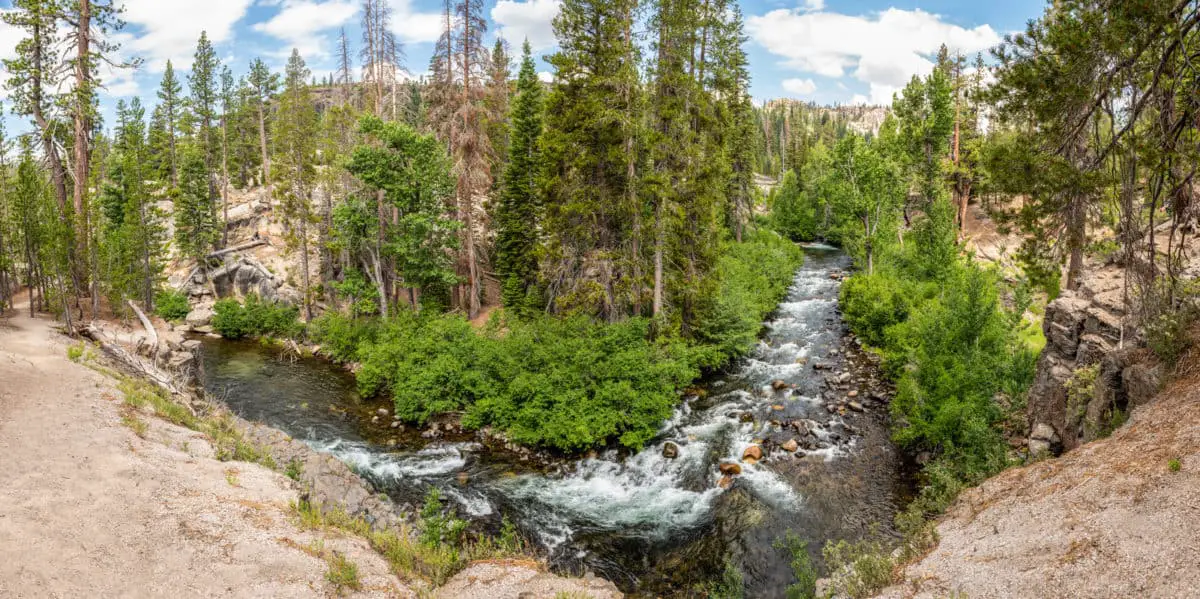 Panorama Of Middle Fork San Joaquin River Within Devils Postpile National Monument Inyo National Forest Ansel Adams Wilderness - California View