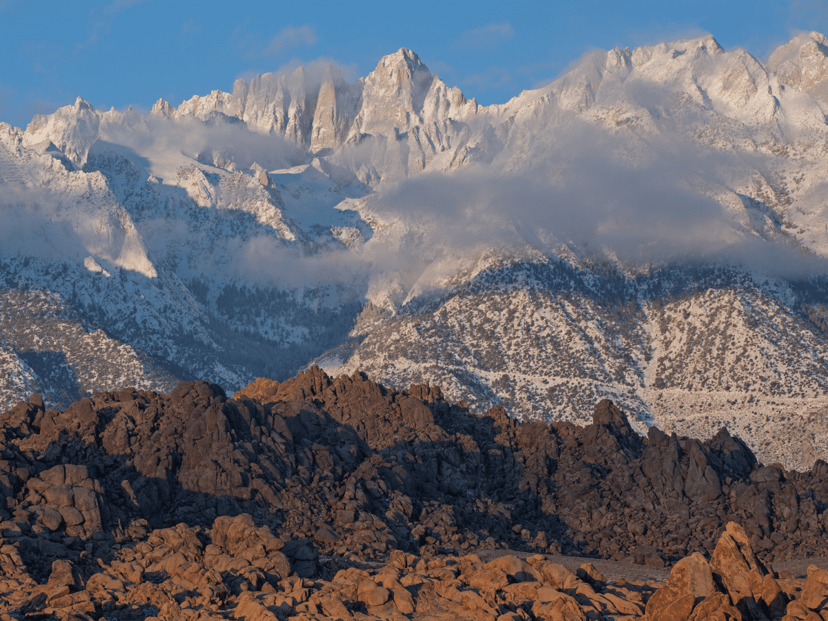Sunrise Of The Eastern Sierra Nevada Mountains And Alabama Hills California View - California View