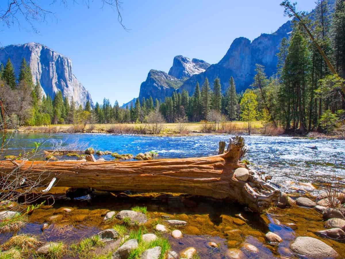 Yosemite Merced River El Capitan And Half Dome In California National Parks Us - California View