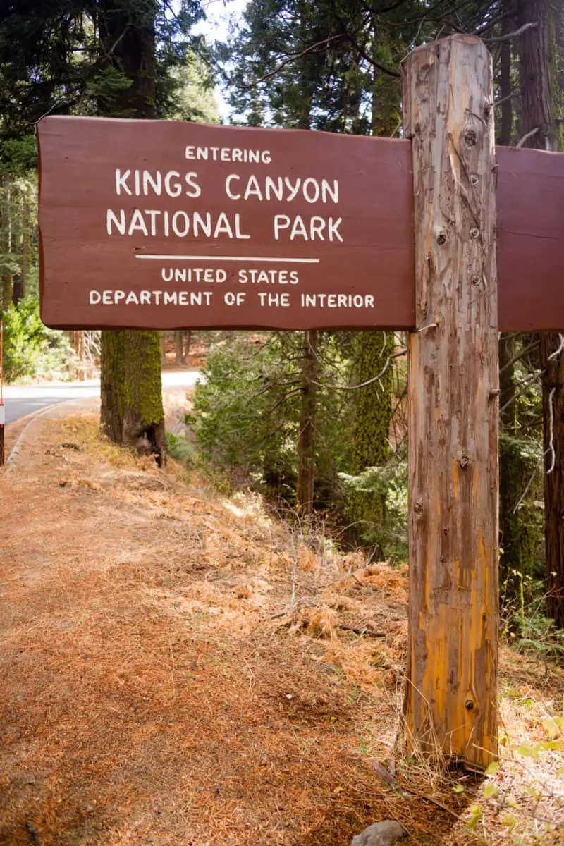 A Beautiful Sign Showing The Entrance To Kings Canyon. - California View