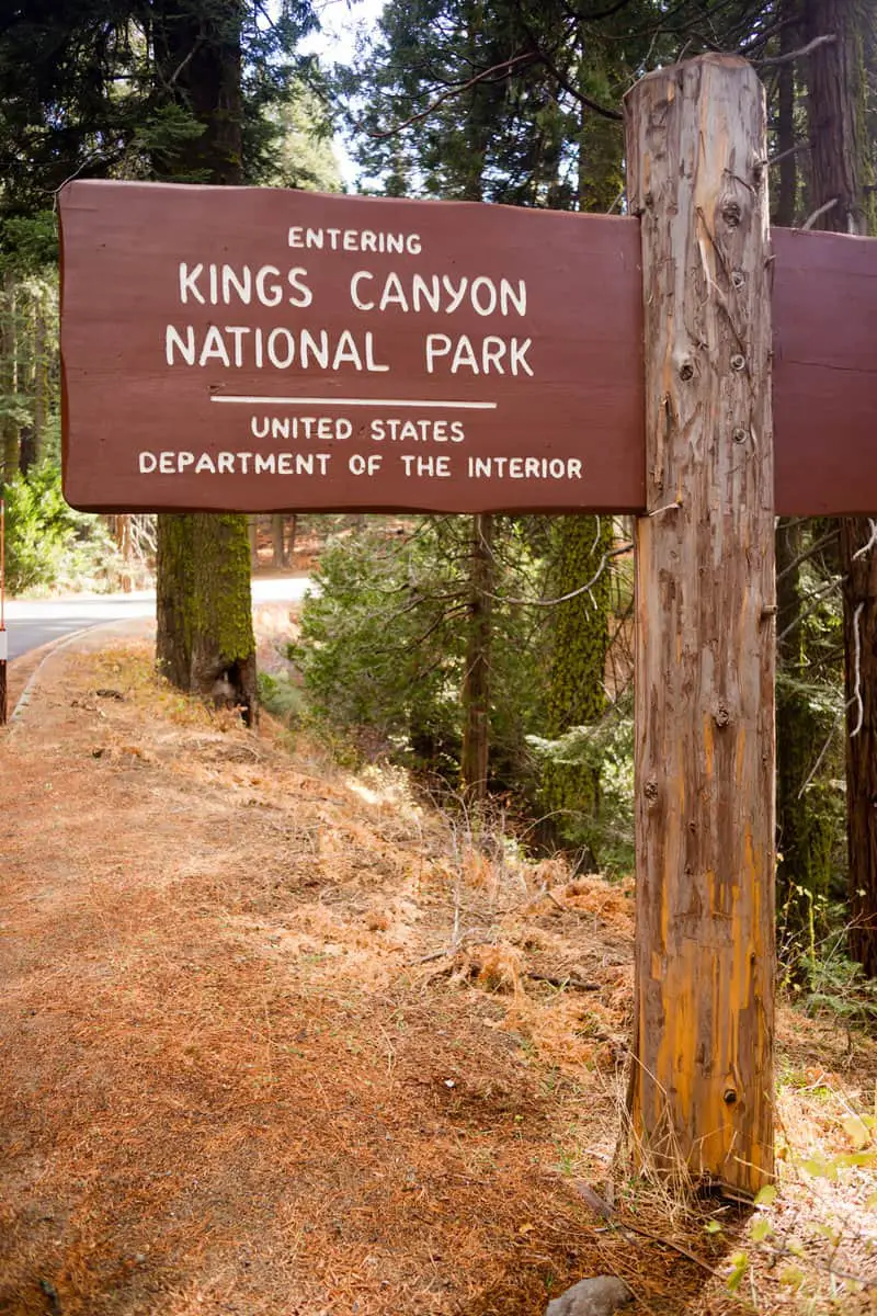 A Beautiful Sign Showing The Entrance To Kings Canyon. 