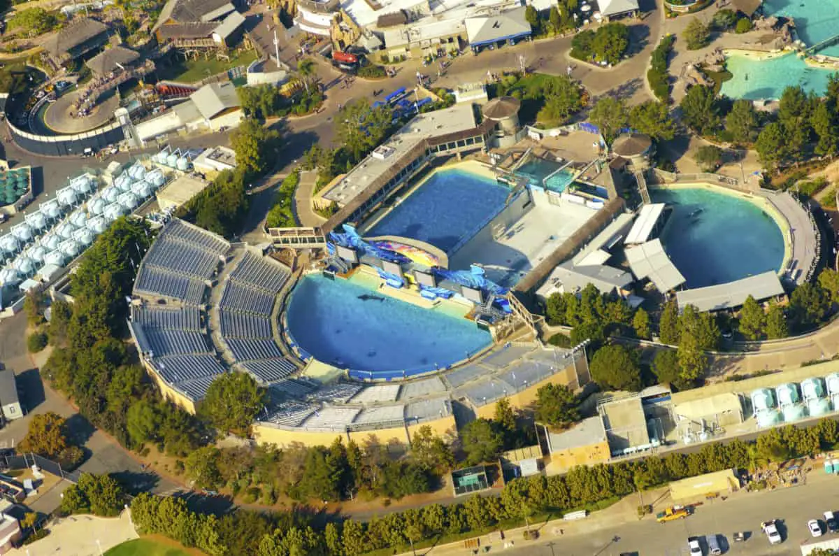 Aerial view of Seaworld San Diego. - California Places, Travel, and News.