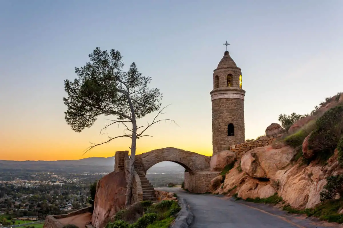 RIVERSIDE CAUSA JANUARY 20 2011 The World Peace Bridge World Peace Bridge atop Mount Rubidoux Park is an important landmark and religous site in Southern California. - California Places, Travel, and News.