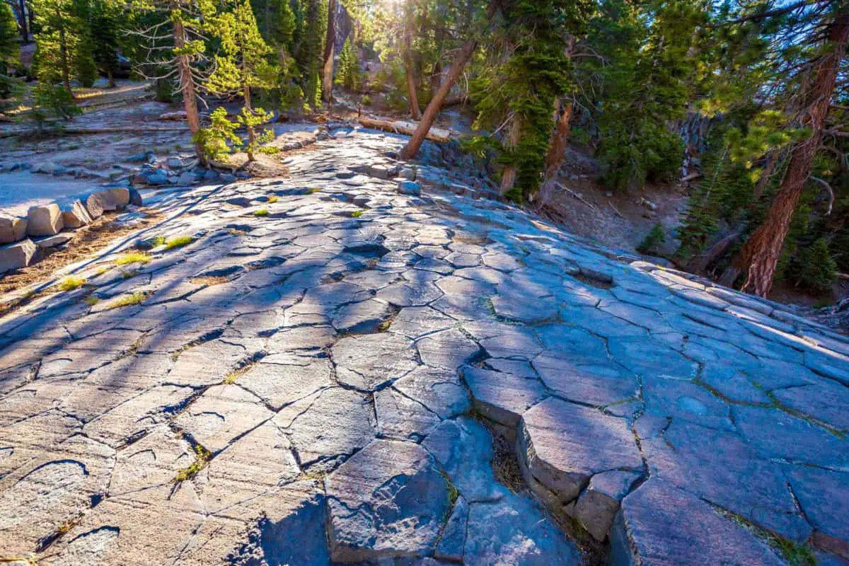 The tops of the postpile columns at Devils Postpile National Monument California - California Places, Travel, and News.