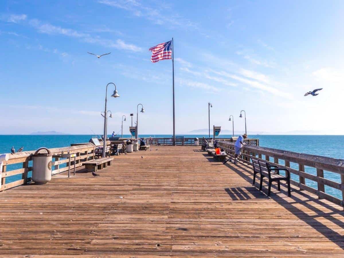 VENICE UNITED STATES MAY 21 2015 Ventura Historic wooden Pier in Los Angeles USA - California Places, Travel, and News.