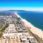 Aerial View Of An Oil Refinery On The Beach Of La. - California View