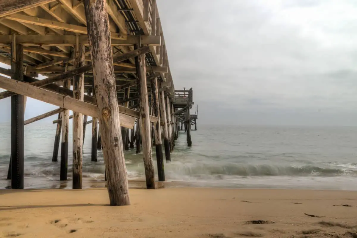 Long Exposure Captures Slow Moving Waves Under The Seal Beach Pier In Beautiful Seal Beach California. - California View