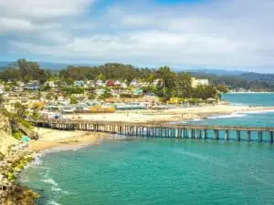 View of the pier and beach in Capitola California. - California Places, Travel, and News.