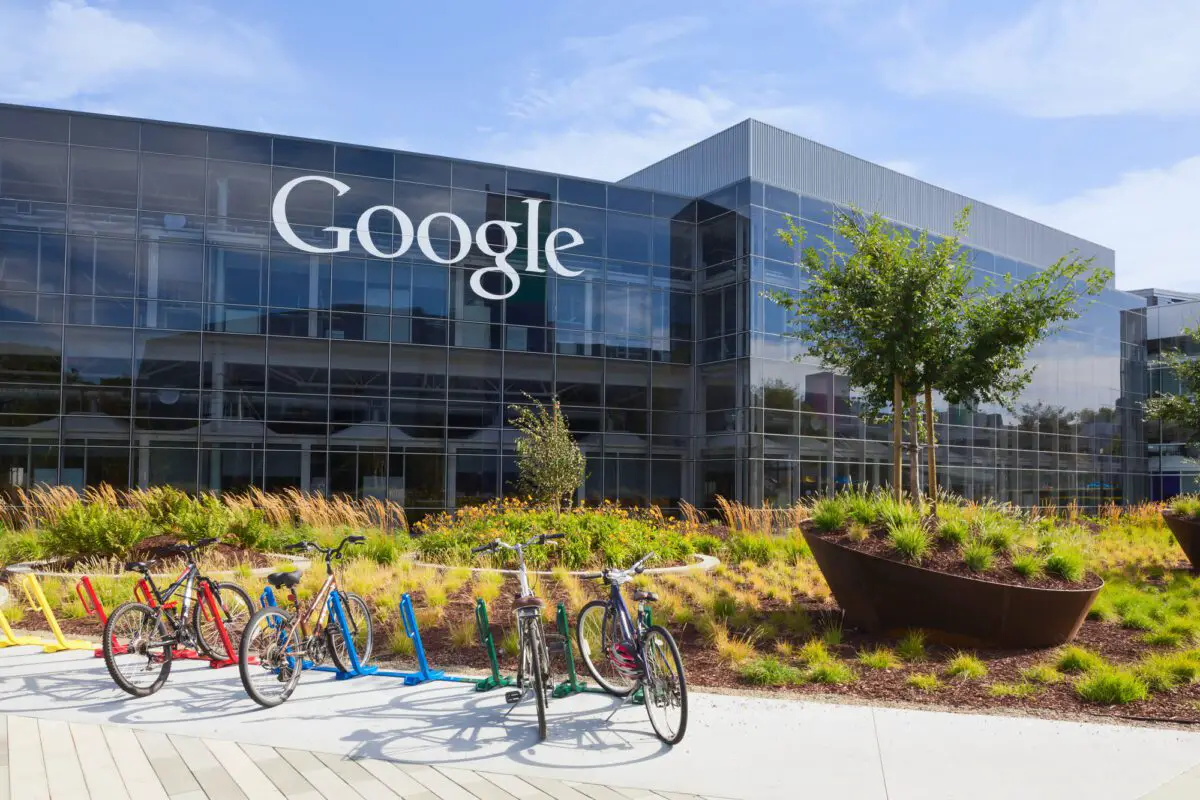 Exterior view of a Google headquarters building Silicon Valley - California Places, Travel, and News.