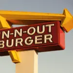 In N Out Burger Fast Food Restaurant Sign Los Angeles California - California View