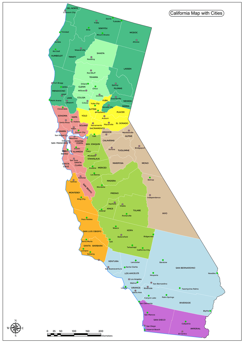 California Map with Cities - California Places, Travel, and News.