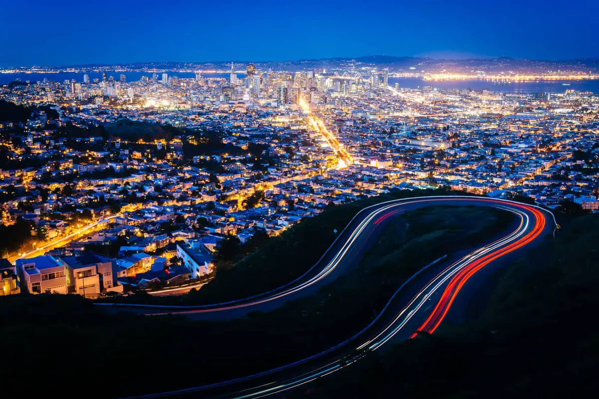 Twin Peaks Boulevard and view of San Francisco - California Places, Travel, and News.