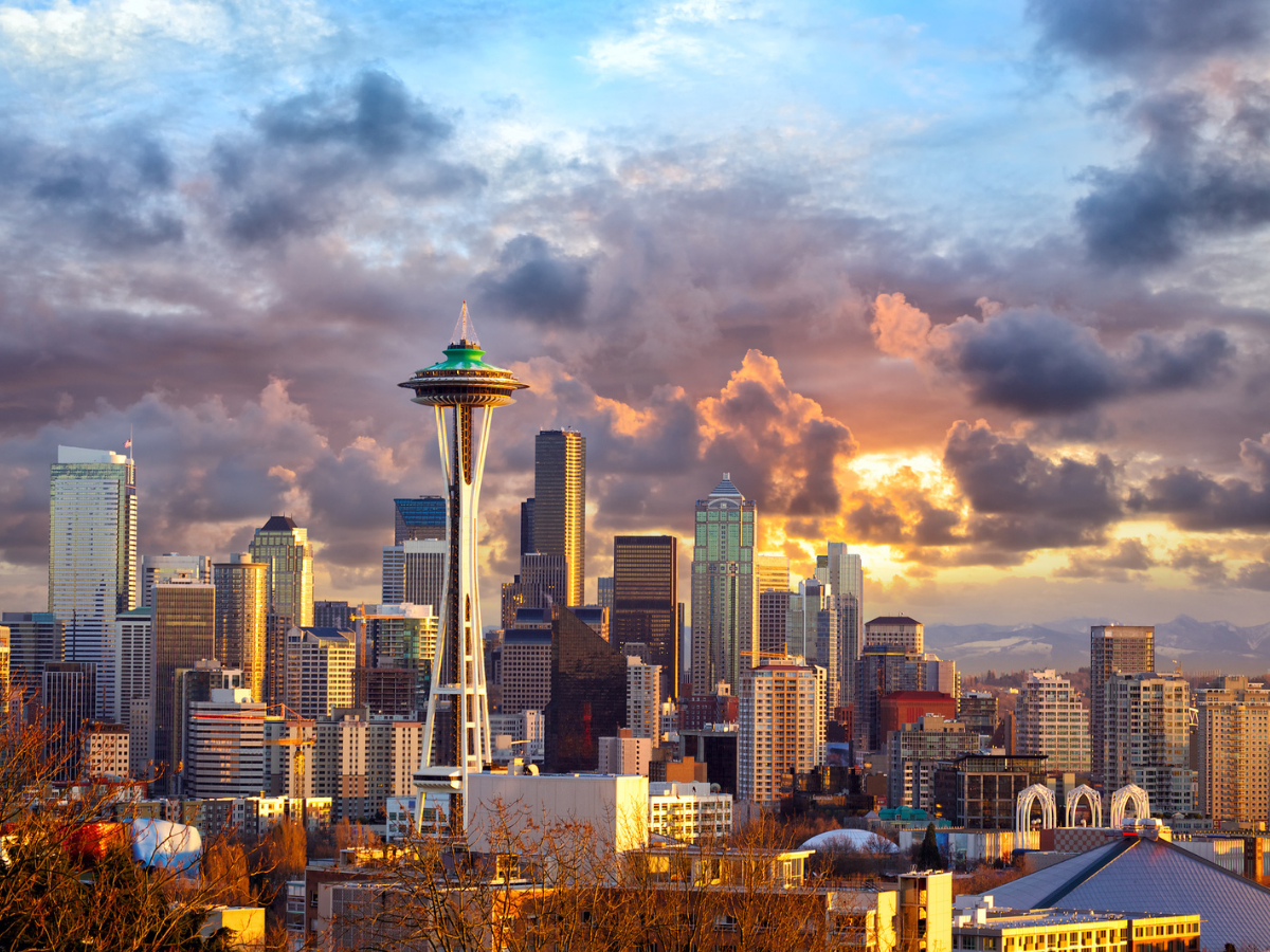 Seattle at sunset - California Places, Travel, and News.