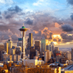 Seattle at sunset - California Places, Travel, and News.
