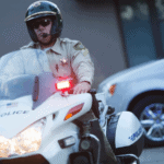California Patrol Officer sits on motorcycle - California Places, Travel, and News.