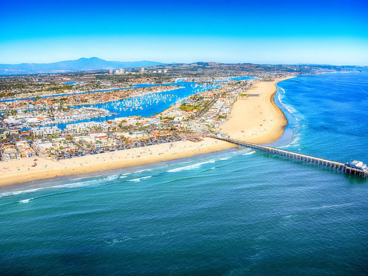 Aerial Newport Beach California - California Places, Travel, and News.