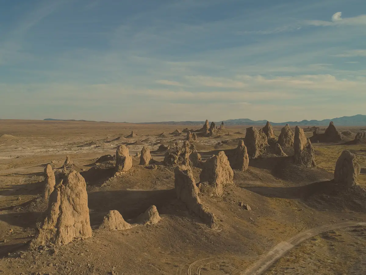 Aerial Trona Pinnacles Aerial Rock Landscapes California - California Places, Travel, and News.