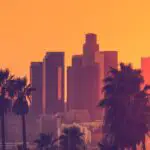 Downtown Los Angeles photographed at sunset - California Places, Travel, and News.