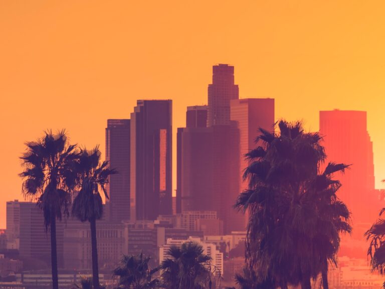 Downtown Los Angeles photographed at sunset - California Places, Travel, and News.