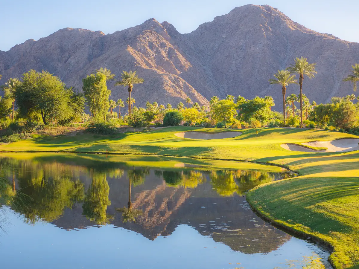 Indian Wells Golf Course with lake in California - California Places, Travel, and News.