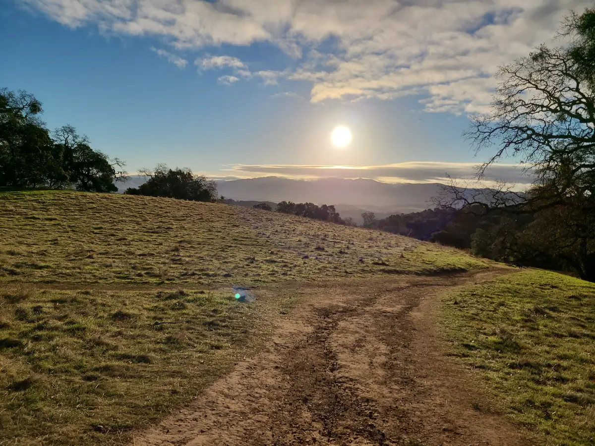 Morning sunshine on Pleasanton Ridge near San Francisco California - California Places, Travel, and News.