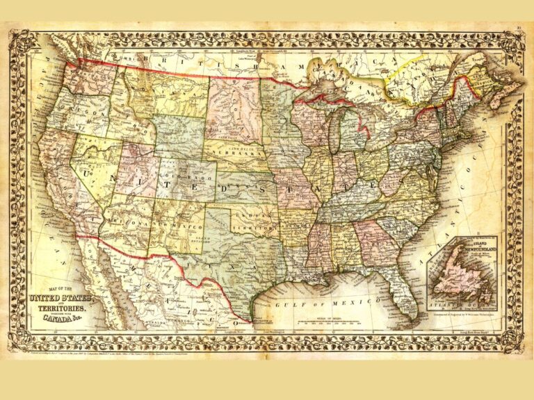 Old USA map - California Places, Travel, and News.