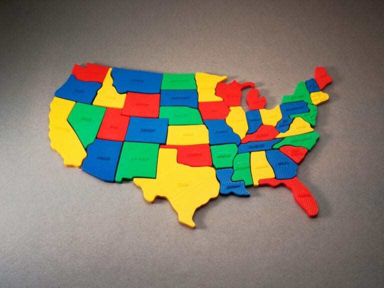 USA Map and states in blocks - California Places, Travel, and News.